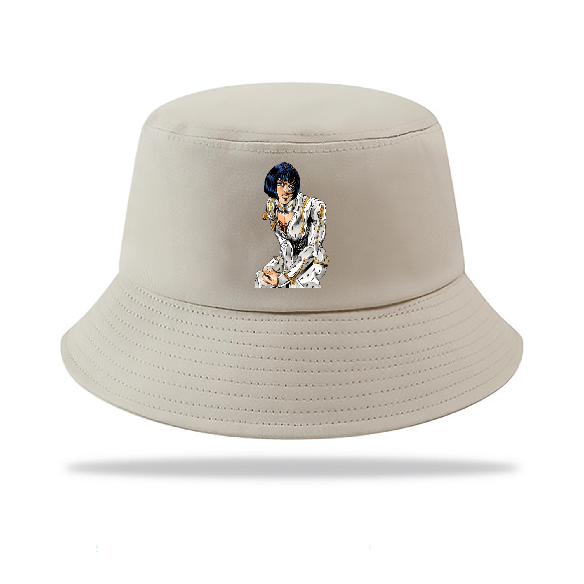 （画像用） ジョジョの奇妙な冒険 ブローノ?ブチャラティ JoJo's Bizarre Adventure Bruno Bucciarati アウトドア日除けバケットハット